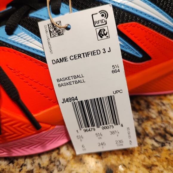 Dame Certified 3 J Basketball Shoes Size 5.5 ID JA4994 main image 10